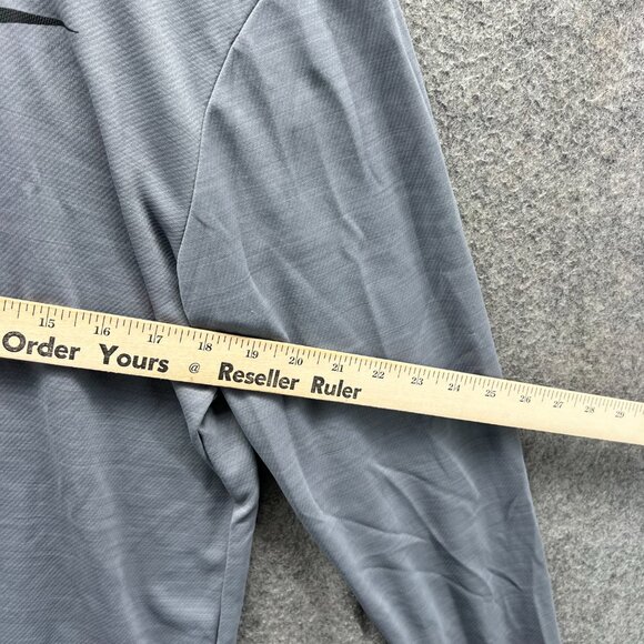 Nike Pullover Mens Medium Gray Athletic Training Shirt Dri-Fit Quarter Zip - Picture 6 of 11